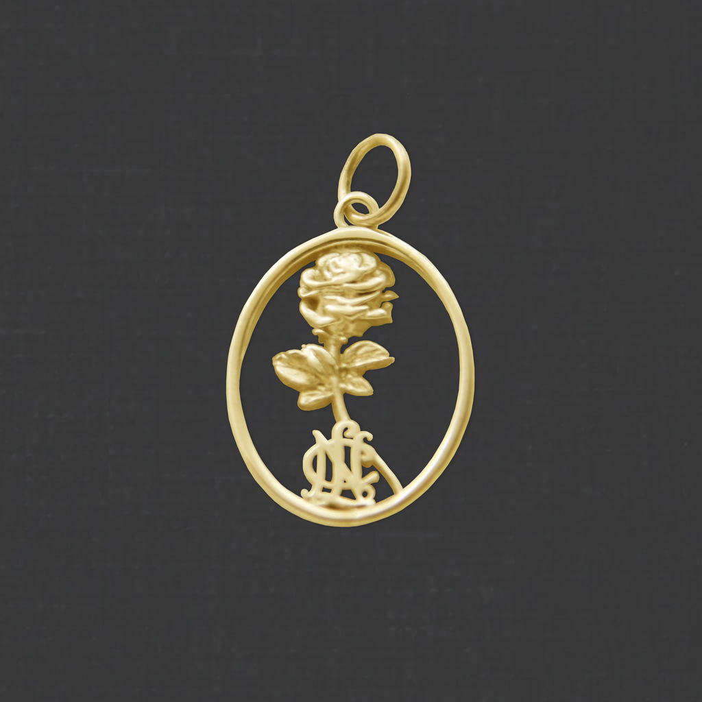 Yellow sales rose pendant